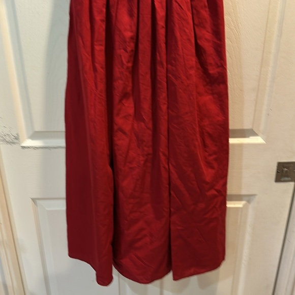 NWT! Poet Dresses Hymn Red Wine Merlot Linen Milkmaid Dress XS - Picture 5 of 10